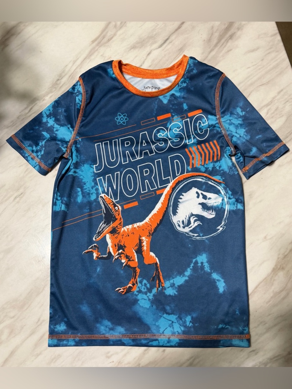 jumping beans Navy & Orange Jurassic World Graphic Tee